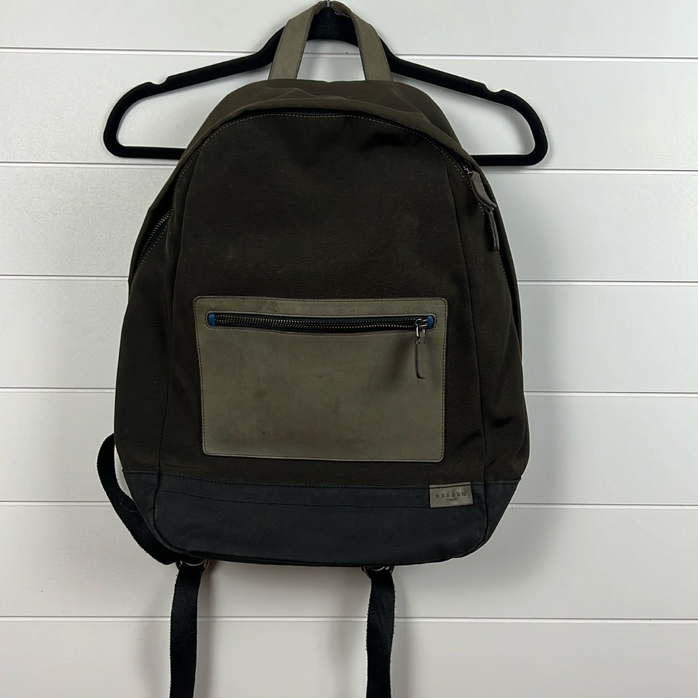 Skagen Kroyer cow hide mix texture backpack green